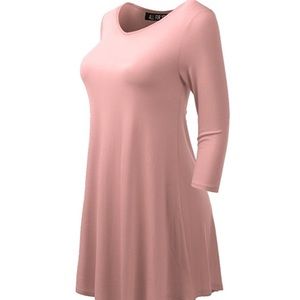 Plus size tunic - NWOT - 3x - dusty pink